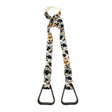 New! Showman Heavy Duty Nylon Adjustable Buddy Stirrups with Cowprint Design - Country Scene Saddlery and Pet Supplies