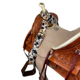New! Showman Heavy Duty Nylon Adjustable Buddy Stirrups with Cowprint Design - Country Scene Saddlery and Pet Supplies