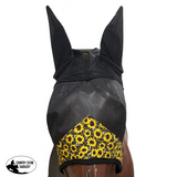 178049 Showman ® Sunflower & Cheetah Print accent fly mask with ears - Country Scene Saddlery and Pet Supplies