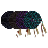 New! Showman 23' Nylon braided Mecate Reins with Horse Hair Tassel - Country Scene Saddlery and Pet Supplies