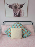 New! Tri Pillowcase - Teal Highland - PRE-ORDER