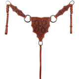 New! Showman Sunflower Ridge One Ear Headstall and Breastcollar Set - Country Scene Saddlery and Pet Supplies