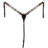 New! Showman Aztec Sunstone One Ear Headstall and Breastcollar Set - Country Scene Saddlery and Pet Supplies