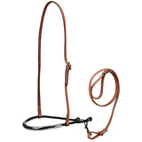 New! Showman Leather Tie Down with Black Lariat Noseband - Country Scene Saddlery and Pet Supplies