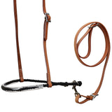 New! Showman Leather Tie Down with Black Lariat Noseband - Country Scene Saddlery and Pet Supplies