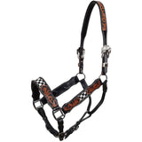New! Showman Fast Lane Leather Halter - Full
