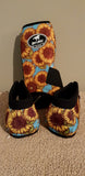 CSS Turquoise Sunflower Patterned Boots- A19. - Country Scene Saddlery and Pet Supplies