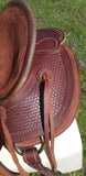 New! Showman Signature Series Roughout Wade Roper Saddle - 15, 16, 17 Inch - Country Scene Saddlery and Pet Supplies