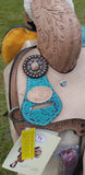 14", 15", 16" Double T Barrel Style Saddle with Filigree Print Seat. - Country Scene Saddlery and Pet Supplies