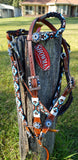 New! Showman ® Beaded Southwest Design 4 Piece Set. - Country Scene Saddlery and Pet Supplies