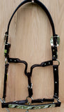 *Showman ® Horse Size double stitched leather show halter. - Country Scene Saddlery and Pet Supplies