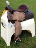 15", 16" Showman™ Argentina Cow Leather Barrel Style Saddle. - Country Scene Saddlery and Pet Supplies