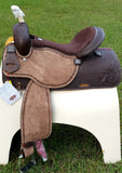 15", 16" Showman™ Argentina Cow Leather Barrel Style Saddle. - Country Scene Saddlery and Pet Supplies