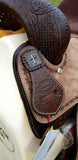 15", 16" Showman™ Argentina Cow Leather Barrel Style Saddle. - Country Scene Saddlery and Pet Supplies