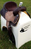 15", 16" Showman™ Argentina Cow Leather Barrel Style Saddle. - Country Scene Saddlery and Pet Supplies