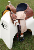 14", 15", 16" Double T Barrel style saddle with rainbow crystal rhinestones. - Country Scene Saddlery and Pet Supplies