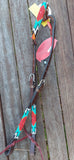 Showman ® Beaded one ear headstall with southwest design. - Country Scene Saddlery and Pet Supplies
