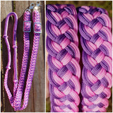 CSS Youth Sports Reins- Pink/ Purple - Country Scene Saddlery and Pet Supplies