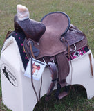 12", 13" Double T Youth hard seat bear trap style saddle. - Country Scene Saddlery and Pet Supplies