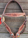 New! Showman Browband Headstall. - Country Scene Saddlery and Pet Supplies