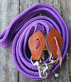 Showman ® 8' flat cotton roping/barrel reins with scissor snap ends. - Country Scene Saddlery and Pet Supplies