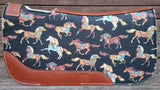 Showman ® PONY SIZE 24" x 24" Tribal Horses printed solid felt saddle pad. - Country Scene Saddlery and Pet Supplies