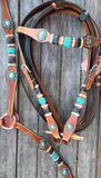 Showman ® Braided rawhide headstall and breast collar set. - Country Scene Saddlery and Pet Supplies