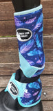 CSS Turquoise and Purple Feather Patterned Boots- A29 - Country Scene Saddlery and Pet Supplies