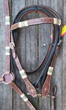 New! Showman ® Browband Rawhide Braided Headstall and Breast collar Set. - Country Scene Saddlery and Pet Supplies