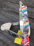 New! Showman ® Pony/Youth polished aluminum stirrup with unicorn concho and rainbow crystal rhinestone stones. - Country Scene Saddlery and Pet Supplies