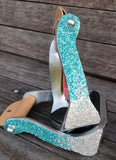 Showman ® Ombre Glitter Overlay Stirrups. - Country Scene Saddlery and Pet Supplies