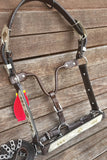 leather full horse size show halter with lead. - Country Scene Saddlery and Pet Supplies