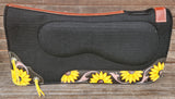 Showman ® 32" x 31" Black felt built up saddle pad. - Country Scene Saddlery and Pet Supplies