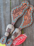 Showman ® Buck stitch spur straps. - Country Scene Saddlery and Pet Supplies