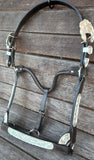 NEW! Irredescent and blue stone Showman show halter. - Country Scene Saddlery and Pet Supplies