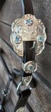 NEW! Irredescent and blue stone Showman show halter. - Country Scene Saddlery and Pet Supplies