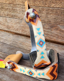 New! Showman ® Navajo Cross print aluminum stirrup. - Country Scene Saddlery and Pet Supplies