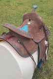 14", 15", 16" Double T Roughout Barrel Style Saddle Set. - Country Scene Saddlery and Pet Supplies