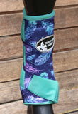 CSS Turquoise and Purple Feather Patterned Boots- A29 - Country Scene Saddlery and Pet Supplies