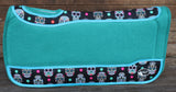 Black Sugarskull Felt Pad. - Country Scene Saddlery and Pet Supplies