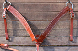 Leather Breastcollar- Floral Tooling - Country Scene Saddlery and Pet Supplies