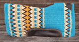 Showman® 34" x 36" Turquoise memory felt bottom saddle pad. - Country Scene Saddlery and Pet Supplies