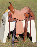 Double S 2 Tone Combination Ranch Saddle, Cutter. 6.5 inch wide - Country Scene Saddlery and Pet Supplies