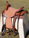 Double S 2 Tone Combination Ranch Saddle, Cutter. 6.5 inch wide - Country Scene Saddlery and Pet Supplies