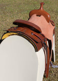Double S 2 Tone Combination Ranch Saddle, Cutter. 6.5 inch wide - Country Scene Saddlery and Pet Supplies