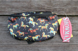 Showman ® Tribal Running Horse Print Insulated Nylon Saddle Pouch. - Country Scene Saddlery and Pet Supplies
