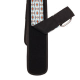 New! Showman Gray Blue Aztec Print Neoprene Girth With Velcro Stick and Peel - Country Scene Saddlery and Pet Supplies