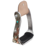 New! Showman Copper Saguaro Aluminum Stirrup - Country Scene Saddlery and Pet Supplies