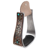 New! Showman Bronze Gambler Aluminum Stirrup - Country Scene Saddlery and Pet Supplies