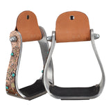 New! Showman Canyon Bloom Aluminum Stirrups - Country Scene Saddlery and Pet Supplies